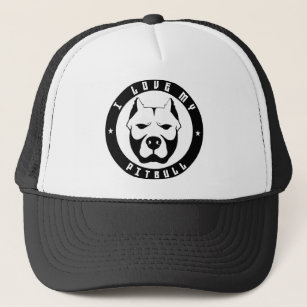 I LOVE MY PITBULL PIT BULL pet dog breed Trucker Hat