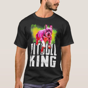 I Love My Pittie Rescue Pittie Dad Pitbull King Ad T-Shirt