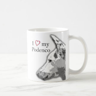 i love my podenco coffee mug