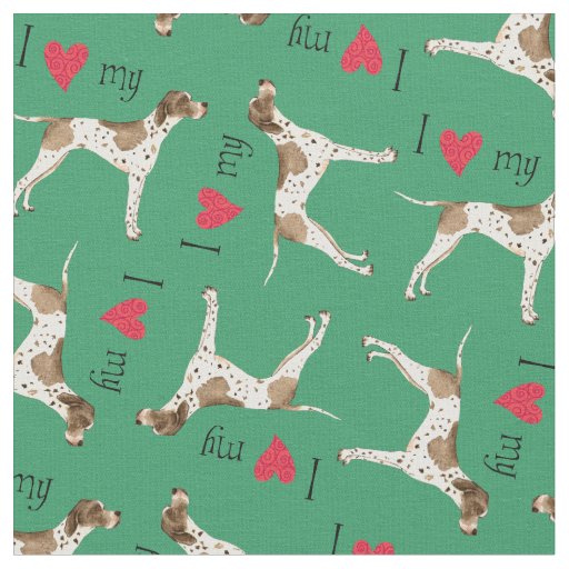 I Love my Pointer Fabric