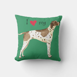 I Love my Pointer Throw Pillow