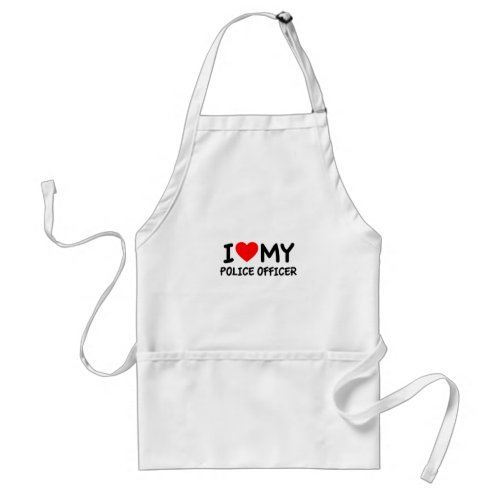 I love my Police Officer Adult Apron
