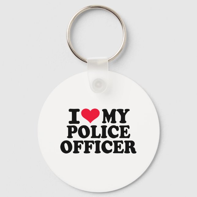 I love my Police Officer Keychain (Front)