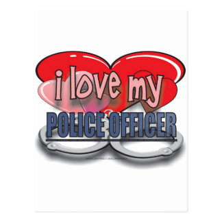 I Love My Police Officer Postcards | Zazzle