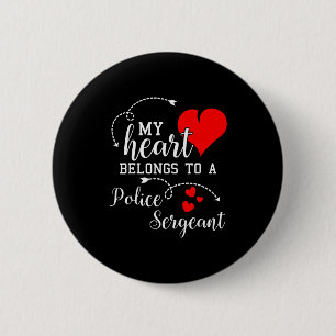 I Love My Police Sergeant Husband Wife Gifts Valen Button