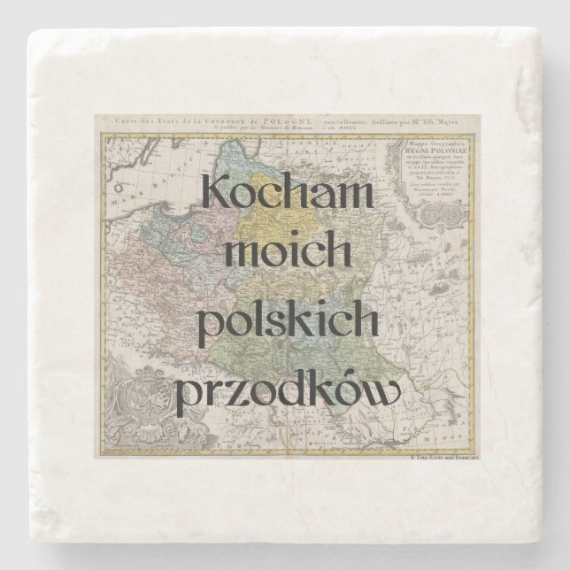 I Love My Polish Ancestors | Custom Coasters (Front)