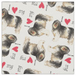 I Love my Polish Lowland Sheepdog Fabric