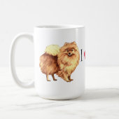 I Love my Pomeranian Coffee Mug (Left)