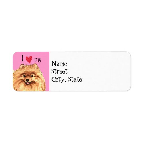 I Love my Pomeranian Label