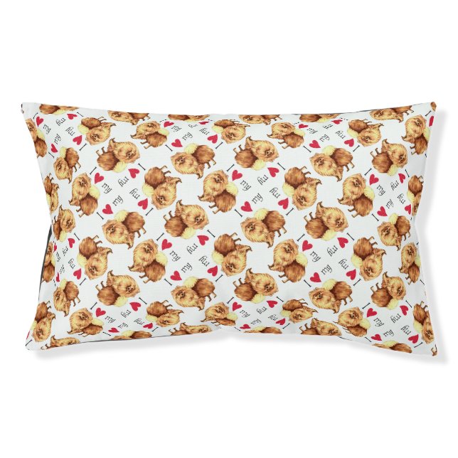 I Love my Pomeranian Pet Bed (Front)