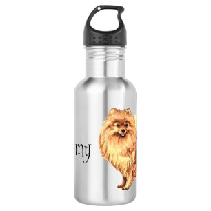 I Love my Pomeranian Stainless Steel Water Bottle