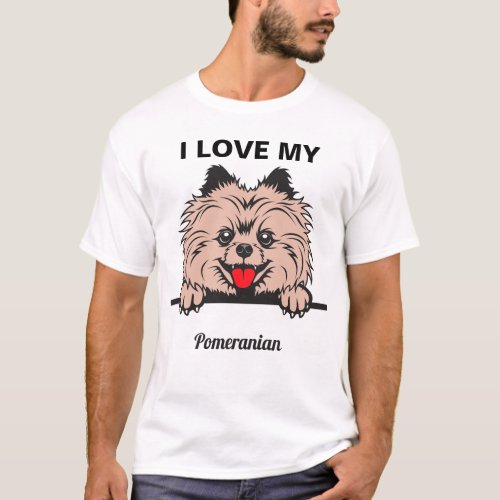 I Love My Pomeranian  T_Shirt