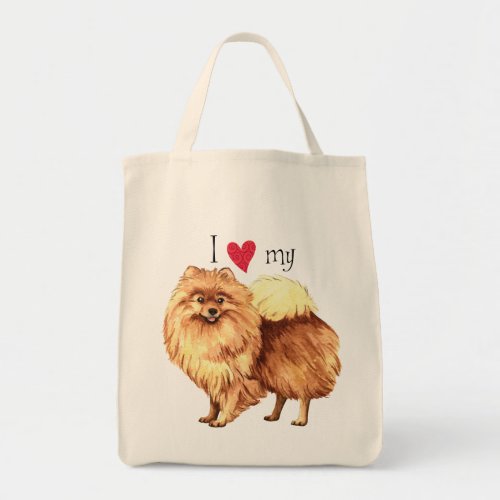 I Love my Pomeranian Tote Bag