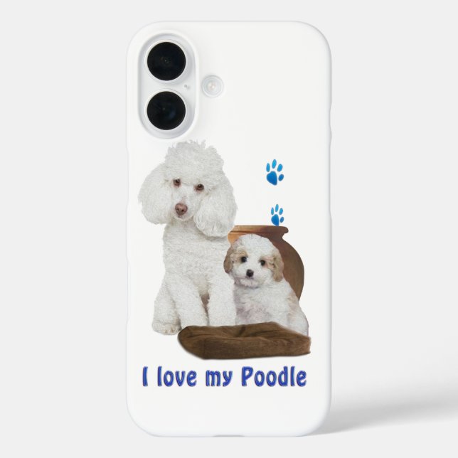 I love my poodle  Case-Mate iPhone case (Back)