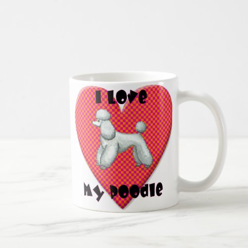 I Love My Poodle Heart Coffee Cup Mug