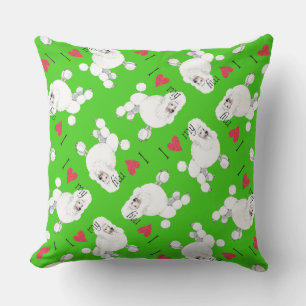 I Love my Poodle Throw Pillow