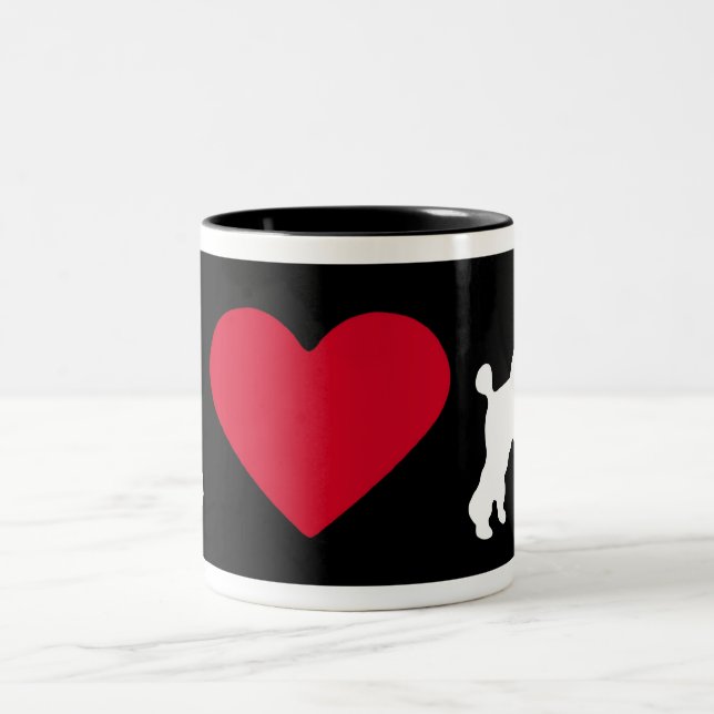 "I Love my Poodle" Two-Tone Coffee Mug (Center)