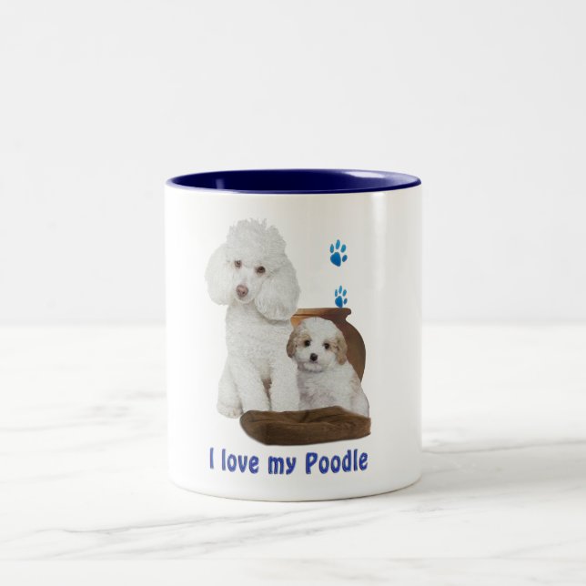 I love my Poodle Two-Tone Coffee Mug (Center)