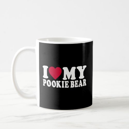I Love My Pookie BearRed Hot Heart My Pookie Bear Coffee Mug