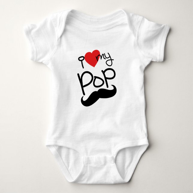 I Love my Pop Baby Bodysuit (Front)