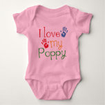 I Love My Poppy (Handprints) Baby Bodysuit