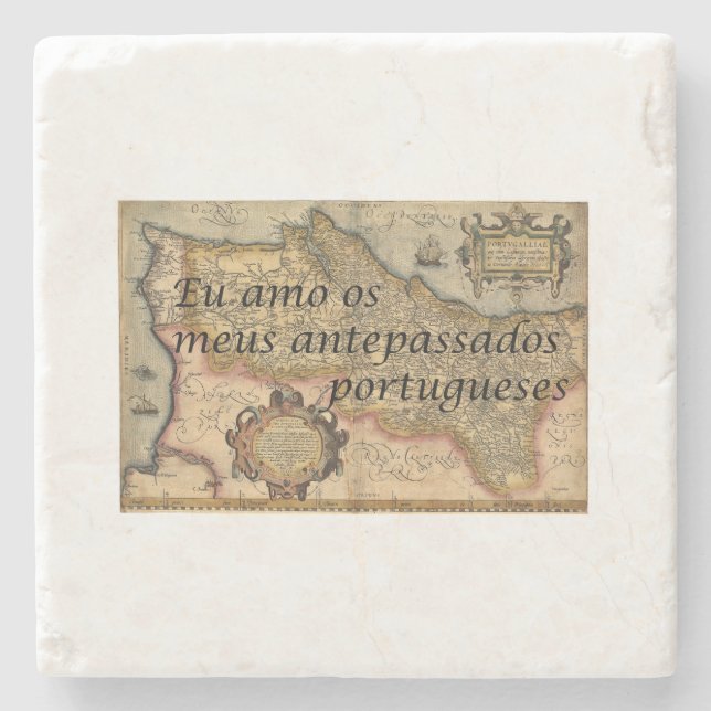 I Love My Portuguese Ancestors | Custom Coasters (Front)