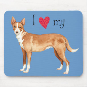 I Love my Portuguese Podengo Mouse Pad