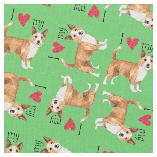 I Love my Portuguese Podengo Pequeno Fabric