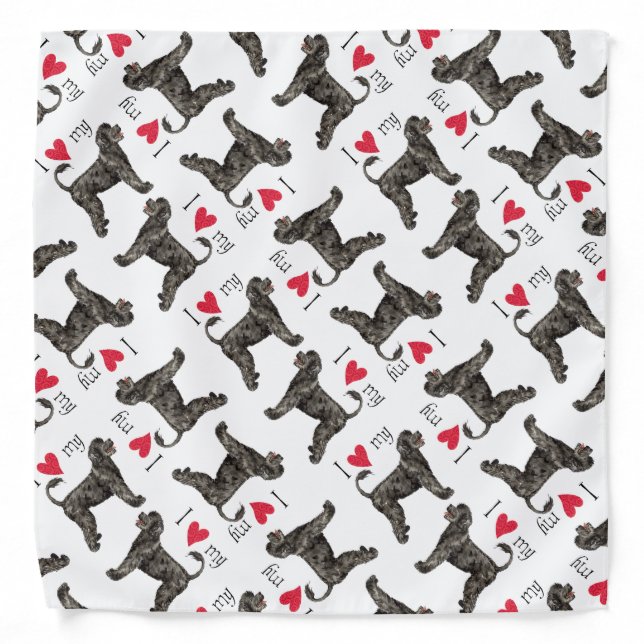 I Love my Portuguese Water Dog Bandana (Front)