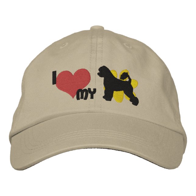 I Love my Portuguese Water Dog Embroidered Hat (Front)