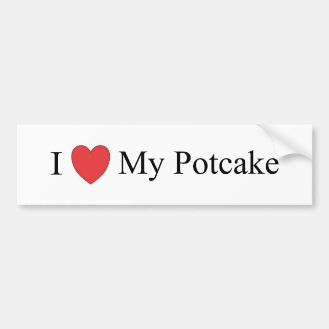 I Love My Potcake Bumper Sticker (Front)