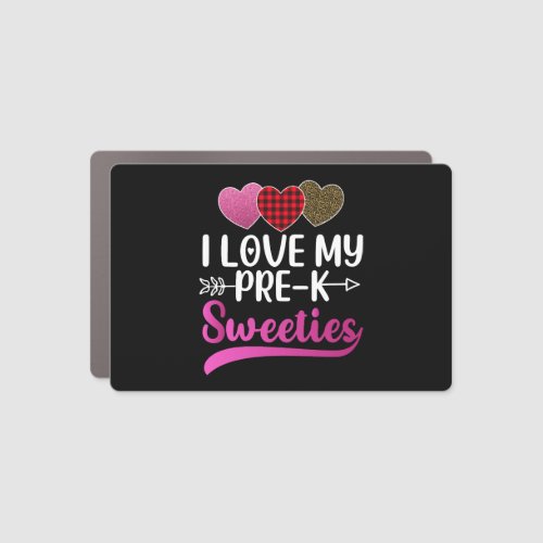 I Love My Pre K Sweeties Hearts Valentines Day Car Magnet
