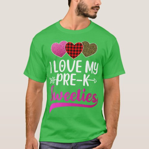 I Love My PreK Sweeties Hearts Valentines Day Teac T_Shirt