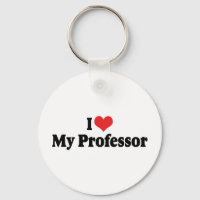 I Love My Professor Keychain