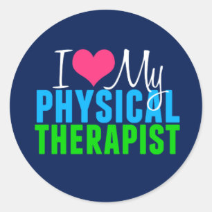 I Love My PT Classic Round Sticker