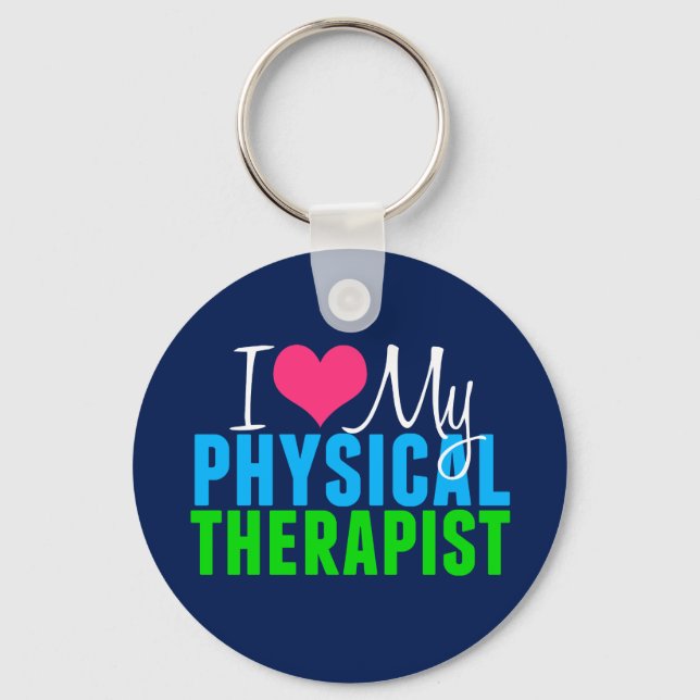 I Love My PT Physical Therapy Keychain (Front)