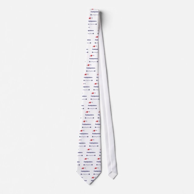I Love My Pudelpointers (Multiple Dogs) Neck Tie (Front)