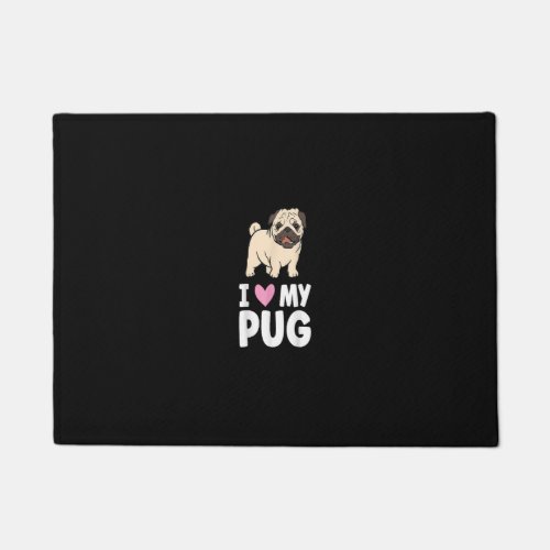 I Love My Pug_1 Doormat