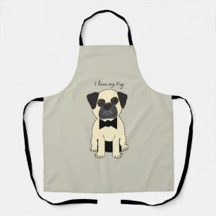 I Love My Pug Apron