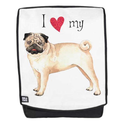 I Love my Pug Backpack