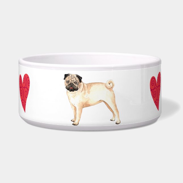 I Love my Pug Bowl (Right)