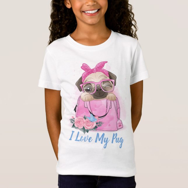 I Love My Pug T-Shirt (Front)