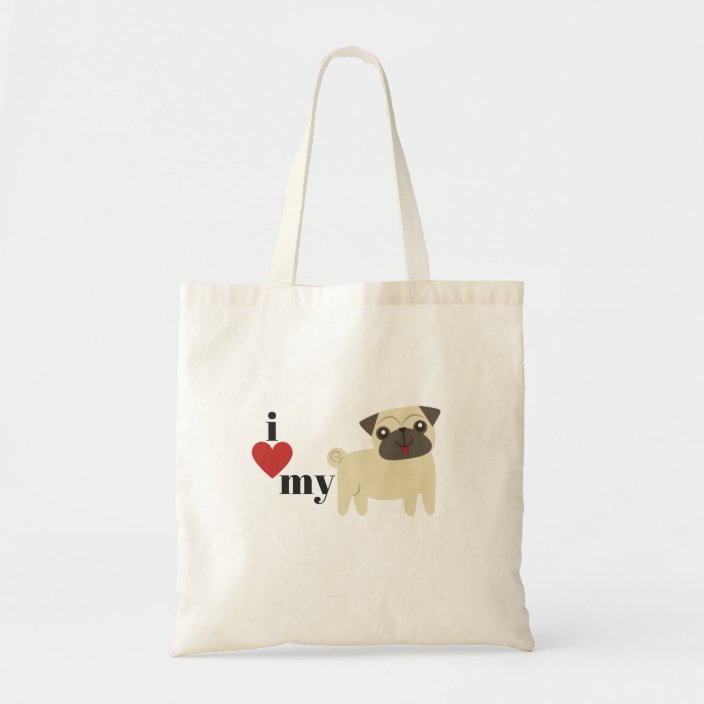 LOVE-Pug Tote Bag