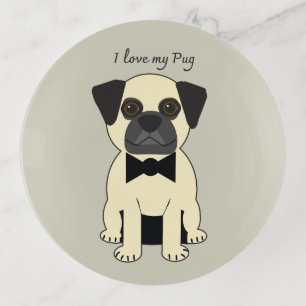 I Love My Pug Trinket Tray