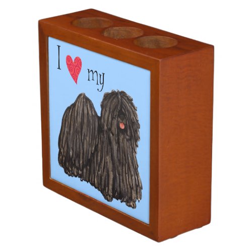 I Love my Puli Pencil Holder