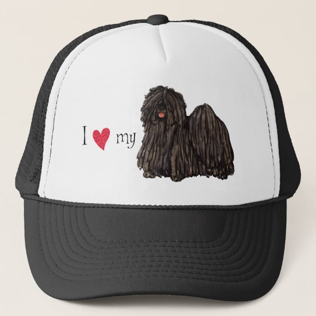 I Love my Puli Trucker Hat (Front)