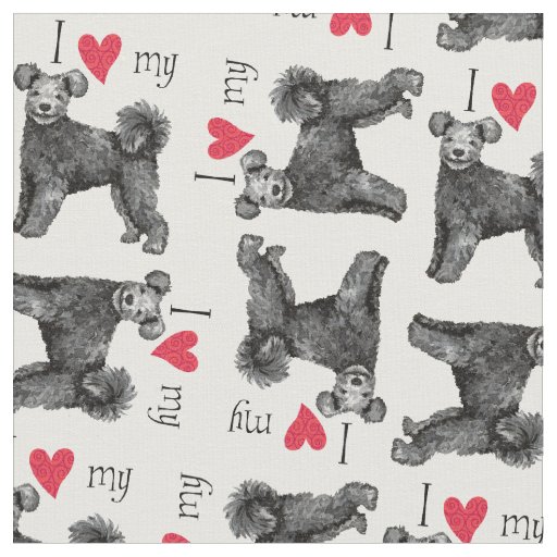 I Love my Pumi Fabric