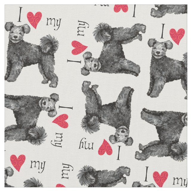 I Love my Pumi Fabric (Close Up)