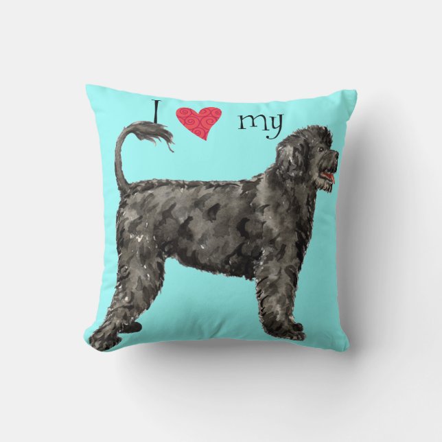 I Love my PWD Throw Pillow (Front)