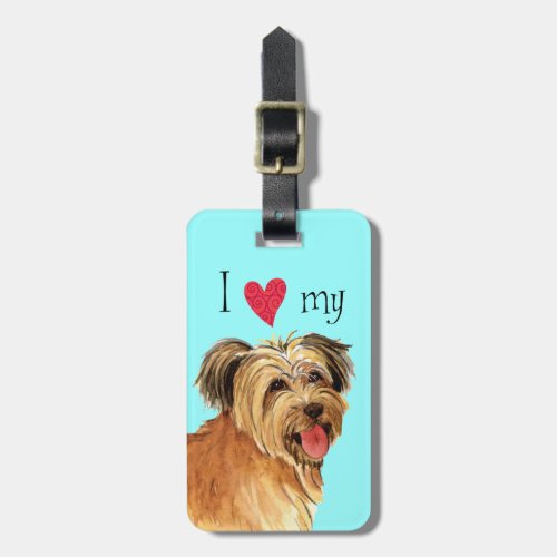 I Love my Pyrenean Shepherd Luggage Tag